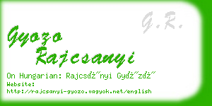 gyozo rajcsanyi business card